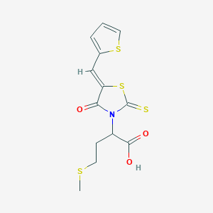 (Z)-4-(methylthio)-2-(4-oxo-5-(thiophen-2-ylmethylene)-2-thioxothiazolidin-3-yl)butanoic acid