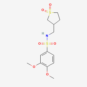 N-[(1,1-dioxo-1lambda6-thiolan-3-yl)methyl]-3,4-dimethoxybenzene-1-sulfonamide