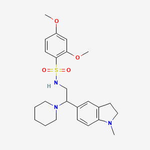 2,4-dimethoxy-N-(2-(1-methylindolin-5-yl)-2-(piperidin-1-yl)ethyl)benzenesulfonamide