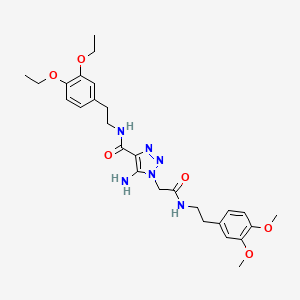 5-amino-N-(3,4-diethoxyphenethyl)-1-(2-((3,4-dimethoxyphenethyl)amino)-2-oxoethyl)-1H-1,2,3-triazole-4-carboxamide