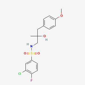 3-chloro-4-fluoro-N-(2-hydroxy-3-(4-methoxyphenyl)-2-methylpropyl)benzenesulfonamide