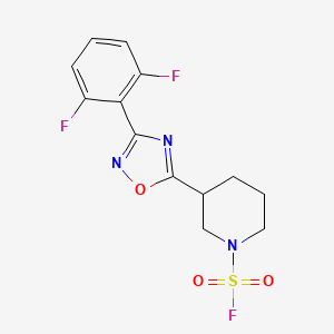 3-[3-(2,6-Difluorophenyl)-1,2,4-oxadiazol-5-yl]piperidine-1-sulfonyl fluoride