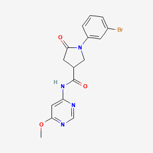 1-(3-bromophenyl)-N-(6-methoxypyrimidin-4-yl)-5-oxopyrrolidine-3-carboxamide