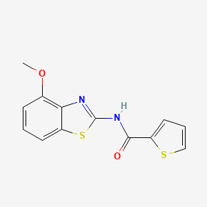 molecular formula C13H10N2O2S2 B3014911 N-(4-methoxy-1,3-benzothiazol-2-yl)thiophene-2-carboxamide CAS No. 313373-26-1