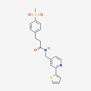 3-(4-(methylsulfonyl)phenyl)-N-((2-(thiophen-2-yl)pyridin-4-yl)methyl)propanamide