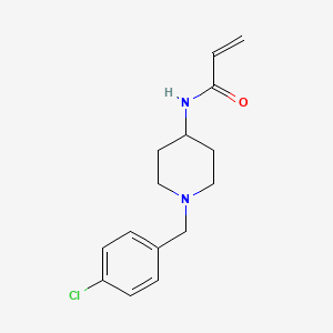 molecular formula C15H19ClN2O B3014940 N-[1-[(4-chlorophenyl)methyl]piperidin-4-yl]prop-2-enamide CAS No. 2179444-06-3
