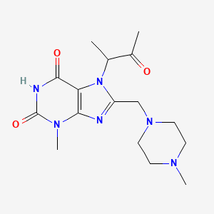 3-Methyl-8-[(4-methylpiperazin-1-yl)methyl]-7-(3-oxobutan-2-yl)purine-2,6-dione