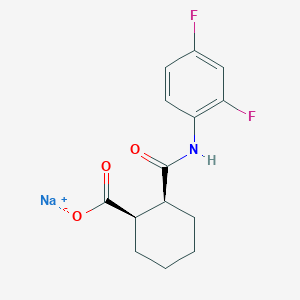 Sodium;(1R,2S)-2-[(2,4-difluorophenyl)carbamoyl]cyclohexane-1-carboxylate
