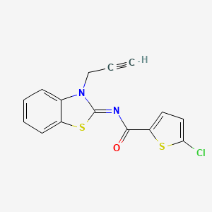 molecular formula C15H9ClN2OS2 B3014947 (Z)-5-氯-N-(3-(丙-2-炔-1-基)苯并[d]噻唑-2(3H)-亚甲基)噻吩-2-甲酰胺 CAS No. 865181-05-1