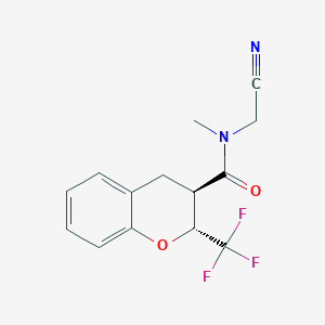 molecular formula C14H13F3N2O2 B3014952 (2R,3R)-N-(Cyanomethyl)-N-methyl-2-(trifluoromethyl)-3,4-dihydro-2H-chromene-3-carboxamide CAS No. 2249467-35-2