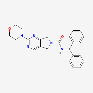 molecular formula C24H25N5O2 B3014955 N-benzhydryl-2-morpholino-5H-pyrrolo[3,4-d]pyrimidine-6(7H)-carboxamide CAS No. 2034371-31-6