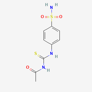 molecular formula C9H11N3O3S2 B3014958 N-[(4-sulfamoylphenyl)carbamothioyl]acetamide CAS No. 610758-41-3
