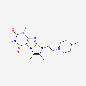 1,3,6,7-tetramethyl-8-(2-(4-methylpiperidin-1-yl)ethyl)-1H-imidazo[2,1-f]purine-2,4(3H,8H)-dione
