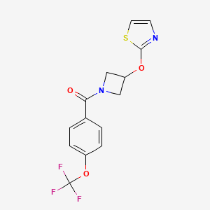 (3-(Thiazol-2-yloxy)azetidin-1-yl)(4-(trifluoromethoxy)phenyl)methanone