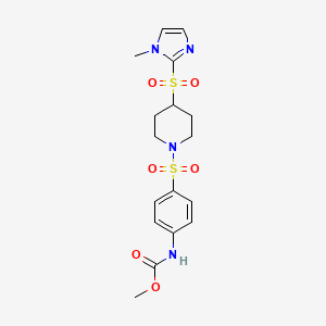 methyl (4-((4-((1-methyl-1H-imidazol-2-yl)sulfonyl)piperidin-1-yl)sulfonyl)phenyl)carbamate