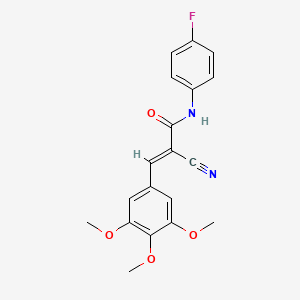 (2E)-2-cyano-N-(4-fluorophenyl)-3-(3,4,5-trimethoxyphenyl)prop-2-enamide