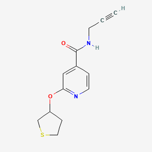 molecular formula C13H14N2O2S B3014993 N-(prop-2-yn-1-yl)-2-((tetrahydrothiophen-3-yl)oxy)isonicotinamide CAS No. 1904093-07-7