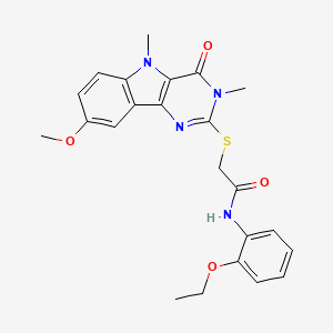 N-(3-chlorophenyl)-2-{3-[(3-ethyl-1,2,4-oxadiazol-5-yl)methyl]-4-oxo-3,4-dihydro-5H-pyrimido[5,4-b]indol-5-yl}acetamide
