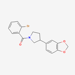 (3-(Benzo[d][1,3]dioxol-5-yl)pyrrolidin-1-yl)(2-bromophenyl)methanone