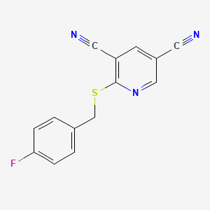 2-[(4-Fluorobenzyl)sulfanyl]-3,5-pyridinedicarbonitrile