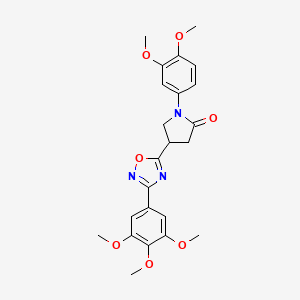 1-(3,4-Dimethoxyphenyl)-4-(3-(3,4,5-trimethoxyphenyl)-1,2,4-oxadiazol-5-yl)pyrrolidin-2-one