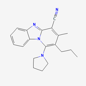 3-Methyl-2-propyl-1-pyrrolidin-1-ylpyrido[1,2-a]benzimidazole-4-carbonitrile