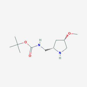molecular formula C11H22N2O3 B3015093 tert-Butyl (((2S,4S)-4-methoxypyrrolidin-2-yl)methyl)carbamate CAS No. 2171290-59-6