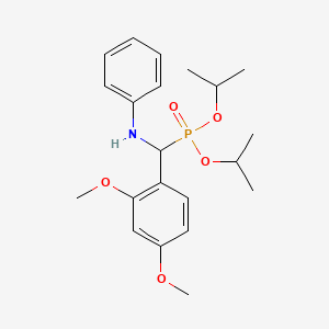 molecular formula C21H30NO5P B3015116 diisopropyl ((2,4-dimethoxyphenyl)(phenylamino)methyl)phosphonate CAS No. 488090-33-1