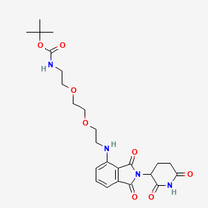 molecular formula C24H32N4O8 B3015117 Thalidomide-NH-PEG2-C2-NH-Boc 
