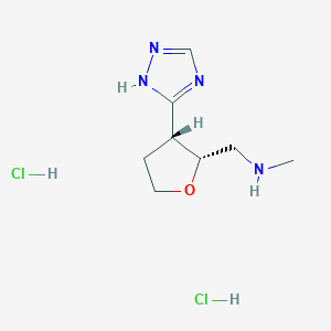 N-Methyl-1-[(2R,3R)-3-(1H-1,2,4-triazol-5-yl)oxolan-2-yl]methanamine;dihydrochloride