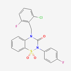 4-(2-chloro-6-fluorobenzyl)-2-(4-fluorophenyl)-2H-1,2,4-benzothiadiazin-3(4H)-one 1,1-dioxide