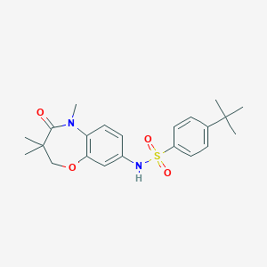 4-(tert-butyl)-N-(3,3,5-trimethyl-4-oxo-2,3,4,5-tetrahydrobenzo[b][1,4]oxazepin-8-yl)benzenesulfonamide