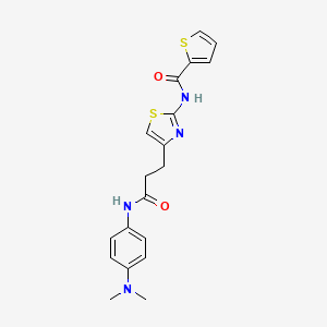 N-(4-(3-((4-(dimethylamino)phenyl)amino)-3-oxopropyl)thiazol-2-yl)thiophene-2-carboxamide