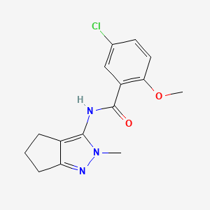 5-chloro-2-methoxy-N-(2-methyl-2,4,5,6-tetrahydrocyclopenta[c]pyrazol-3-yl)benzamide