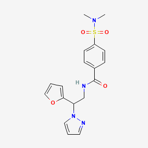 4-(N,N-dimethylsulfamoyl)-N-(2-(furan-2-yl)-2-(1H-pyrazol-1-yl)ethyl)benzamide