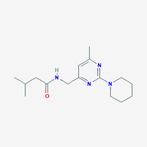 3-methyl-N-((6-methyl-2-(piperidin-1-yl)pyrimidin-4-yl)methyl)butanamide