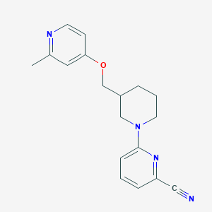 6-[3-[(2-Methylpyridin-4-yl)oxymethyl]piperidin-1-yl]pyridine-2-carbonitrile