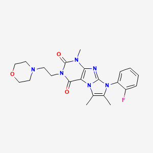 6-(2-Fluorophenyl)-4,7,8-trimethyl-2-(2-morpholin-4-ylethyl)purino[7,8-a]imidazole-1,3-dione