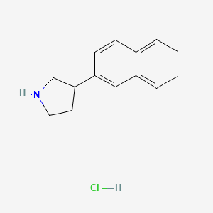 molecular formula C14H16ClN B3015189 3-Naphthalen-2-ylpyrrolidine;hydrochloride CAS No. 1279855-17-2