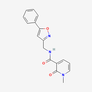 1-methyl-2-oxo-N-((5-phenylisoxazol-3-yl)methyl)-1,2-dihydropyridine-3-carboxamide