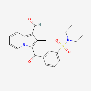N,N-diethyl-3-(1-formyl-2-methylindolizine-3-carbonyl)benzenesulfonamide