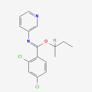 molecular formula C16H16Cl2N2O B3015215 sec-butyl 2,4-dichloro-N-(3-pyridinyl)benzenecarboximidoate CAS No. 75897-09-5