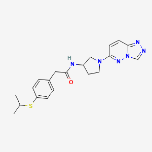 molecular formula C20H24N6OS B3015216 N-(1-([1,2,4]triazolo[4,3-b]pyridazin-6-yl)pyrrolidin-3-yl)-2-(4-(isopropylthio)phenyl)acetamide CAS No. 2034610-69-8