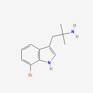 molecular formula C12H15BrN2 B3015219 1-(7-Bromo-1H-indol-3-yl)-2-methylpropan-2-amine CAS No. 2287331-24-0