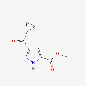molecular formula C10H11NO3 B3015220 methyl 4-cyclopropanecarbonyl-1H-pyrrole-2-carboxylate CAS No. 900019-50-3