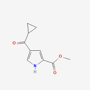 molecular formula C10H11NO3 B3015220 methyl 4-(cyclopropylcarbonyl)-1H-pyrrole-2-carboxylate CAS No. 900019-50-3