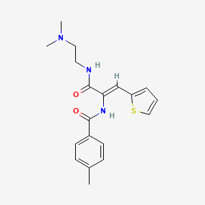 (Z)-N-(3-((2-(dimethylamino)ethyl)amino)-3-oxo-1-(thiophen-2-yl)prop-1-en-2-yl)-4-methylbenzamide