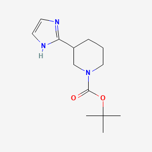 molecular formula C13H21N3O2 B3015244 Tert-butyl 3-(1H-imidazol-2-YL)piperidine-1-carboxylate CAS No. 1260672-41-0