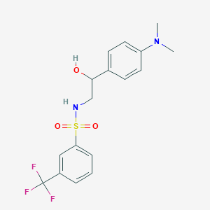 molecular formula C17H19F3N2O3S B3015260 N-(2-(4-(dimethylamino)phenyl)-2-hydroxyethyl)-3-(trifluoromethyl)benzenesulfonamide CAS No. 1421505-16-9