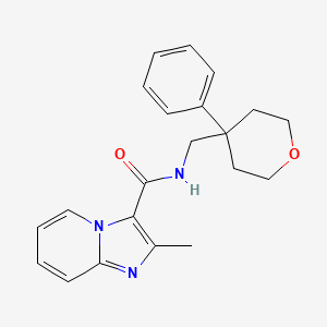 molecular formula C21H23N3O2 B3015270 2-methyl-N-[(4-phenyloxan-4-yl)methyl]imidazo[1,2-a]pyridine-3-carboxamide CAS No. 1209583-23-2